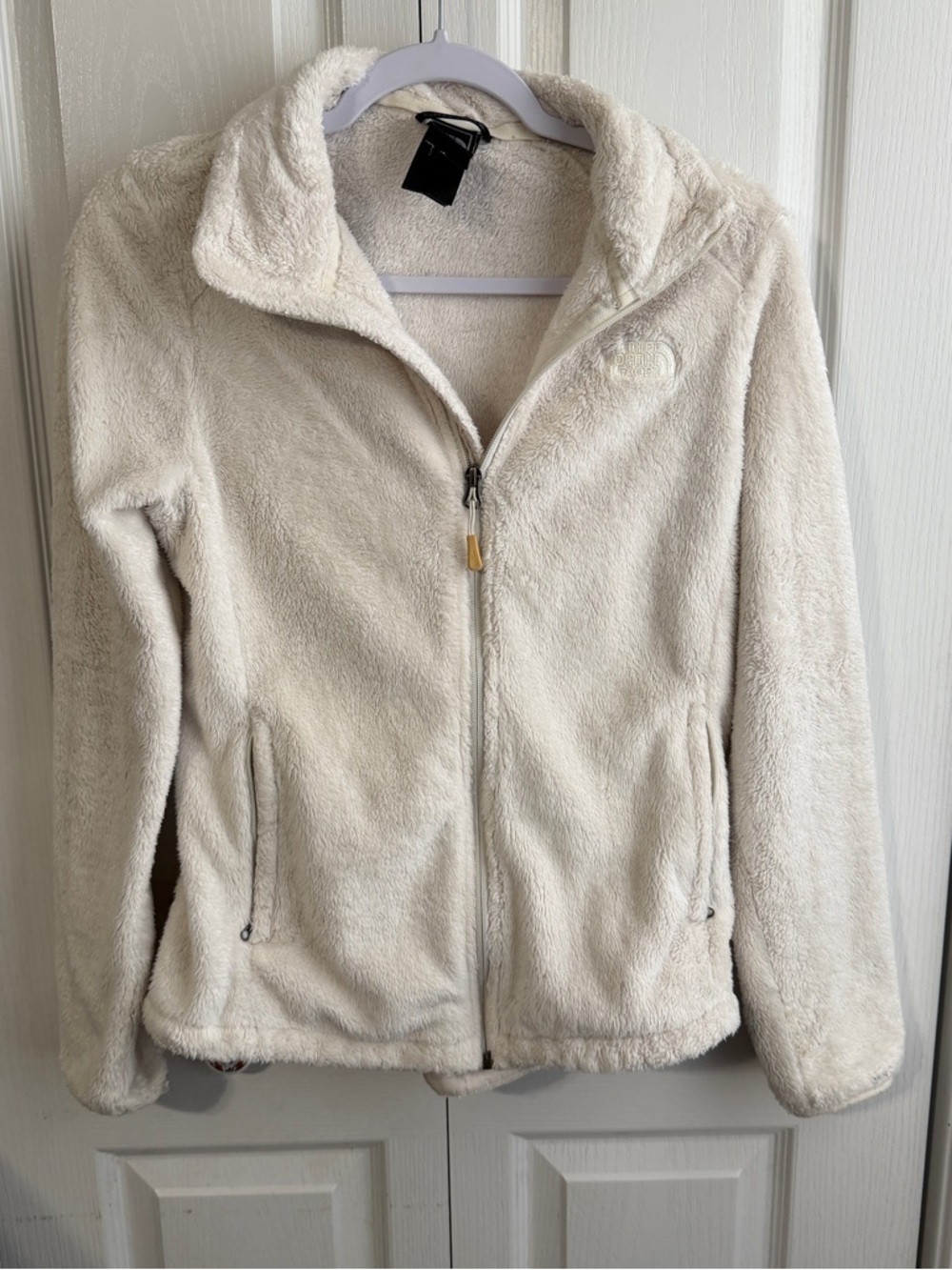 The North Face Osito white fleece full zip jacket size medium